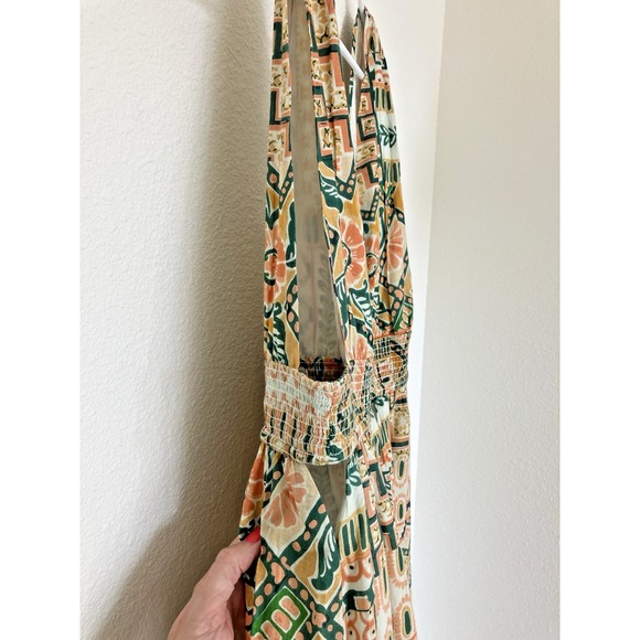 Bila77 Women's Maxi Dress Size L Boho Smocked Festival Coachella Retro Hippie - Picture 5 of 14